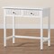 Baxton Studio Yelena Classic and Traditional White Finished Wood 2-Drawer Console Table 236-13336-ZORO - alternate 5